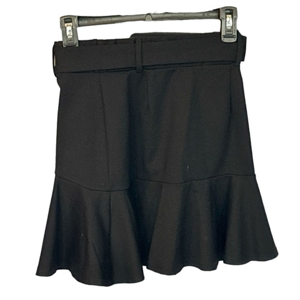 Originality | Women’s Black Belted Fit and Flare Mini Skirt - Picture 2 of 13